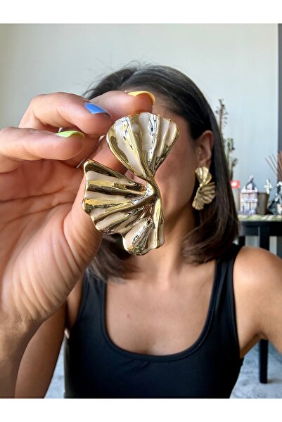 Merishe Jewerly أقراط ذهبية بيضاء مطلية بالمينا مضادة للحساسية وخفيفة الوزن ل...