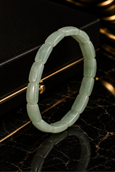 İyyaKee Women's Green Aventurine Natural Stone Bracelet Flexible Design Stone...