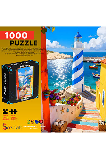 Soi Craft 1000 Parça Puzzle Deniz Feneri Sokağı #6503