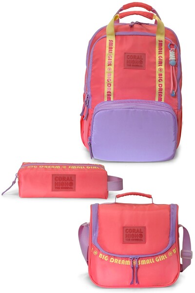 Coral High Coral Purple 3-Piece School Bag Set Set0124417
