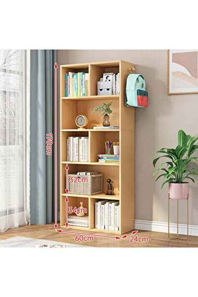 Vivendo Βιβλιοθήκη από μοριοσανίδα με 5 ράφια, 170x60x24εκ.
