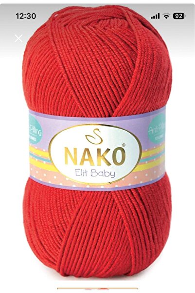 NAKO Elıt Bayby Antipiling Bebe İpi Tüylenme yapmaz 1 adet Kırmızı 211