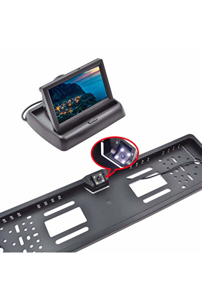 Vivendo Set suport numar cu camera video marsarier si display pliabil LCD TFT...
