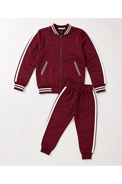 SADEN Navy Blue 2 Piece Sports Set Zip Jacket and Cotton Pants
