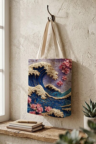 bagg Kanagawa talas i torba od platna sa uzorkom sakure
