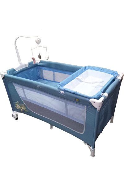 Babylove Crib and playpen for children with dolls from Babylove, blue color