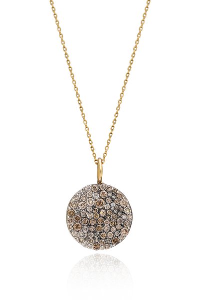 Coy Diamond Doğa Temalı Pırlantalı 14 Ayar Altın ve Gümüş Kolye