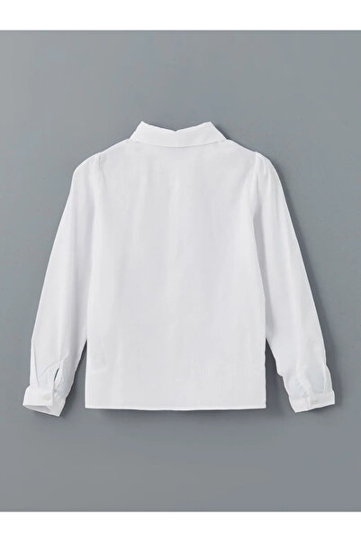 LC Waikiki White Lace Detailed Girl's Shirt