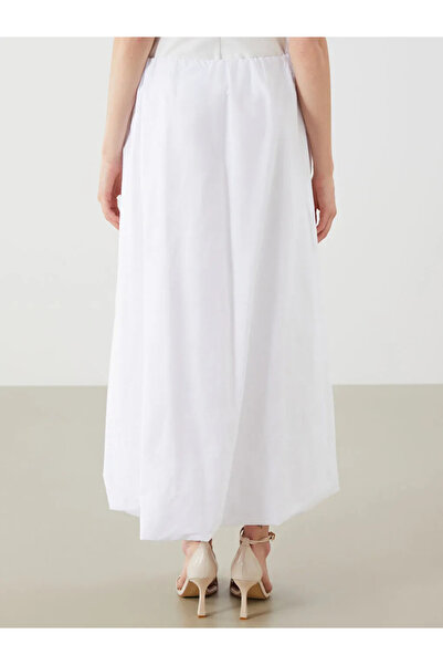 LC Waikiki White Elastic Waist Poplin Balloon Skirt