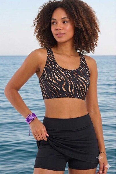 SUERTO Women's Shorts Skirted Badi Bikini Set (Badi Underwear Part Sewn, Ches...
