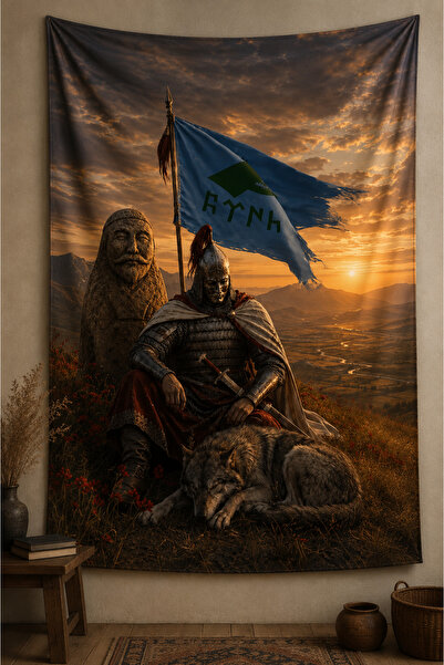 Vagonik Ancient Turkish Culture Wall Covering Wall Tapestry First Class Fabri...