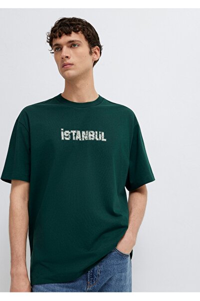 Mavi Tricou cu imprimeu Istanbul, croială lejeră (potrivire amplă și conforta...