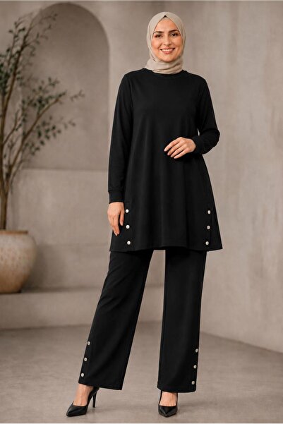 Alvina Pants Suit with Snap-Detachable Details 20892