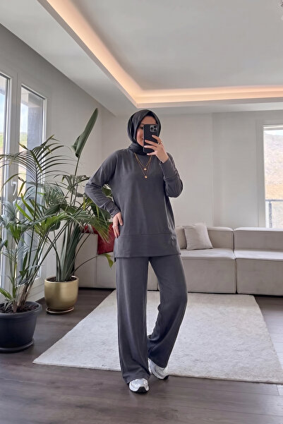 Suede Style 5715 - بدلة نسائية فضفاضة محبوكة من قماش جيرسيه مريح وأنيق