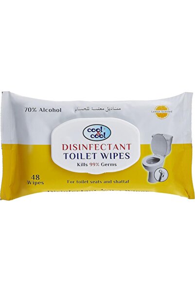 COOL & COOL Disinfectant Toilet Wipes 48's – Powerful Bathroom Cleaning Wipes...