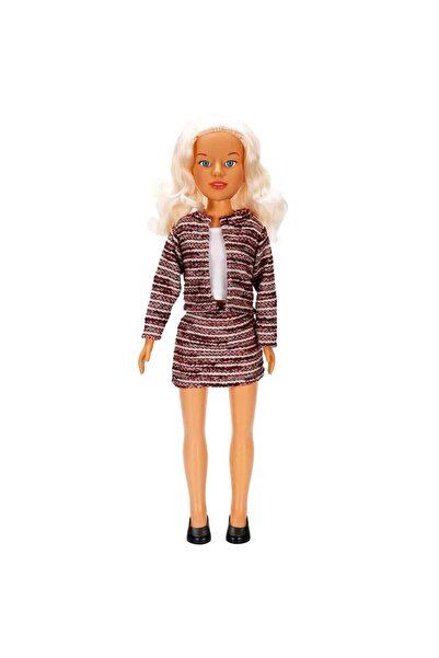 Dollz'n More Dollz n More Yürüyüş Arkadaşım Clara Classic 80 cm Boyunda, Şık Kıyafetli Büyük Boy Yürüyüş Bebeği