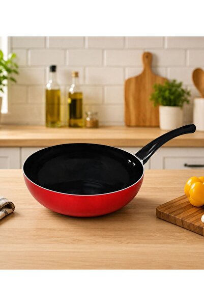 Blackstone ECO Ceramic Non Stick Wok Pan 26 cm Red PTFE PFOA Free Dishwasher ...