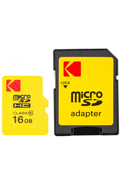 Kodak Κάρτα Μνήμης microSDHC Εξαιρετικής Απόδοσης, 16Gb, Κλάση 10, Με Αντάπτο...