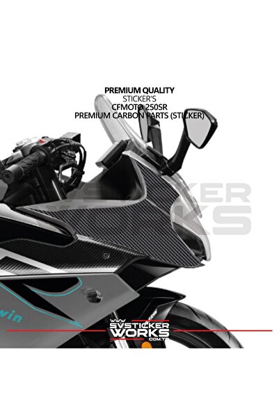 ARONA ملصق CFMOTO 250SR مصنوع من رقائق الكربون على الجانب الأمامي للرأس