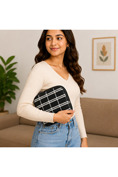 ETEN Womens Cosmetic Bag ETGZES25-02, BLACK