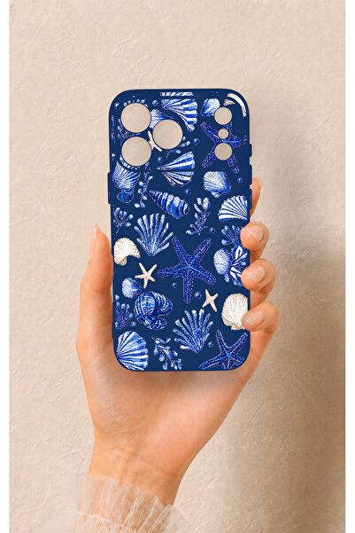 Vip Case iPhone 17 Pro Max Uyumlu Deniz Kabuğu Desenli Silikon Kılıf