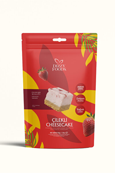 Dizzy Foods Dondurularak Kurutulmuş Çilekli Cheesecake 50 Gr