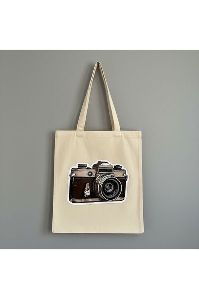 MAHZEN VI Printed Cloth Bag with Camera