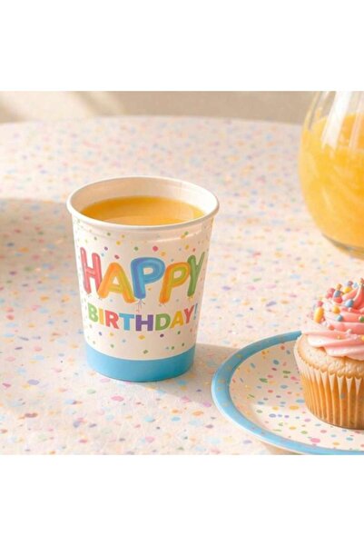 PAN HOME Aura 10-piece Disposable Birthday Party Cup Dia7x11cm -blue
