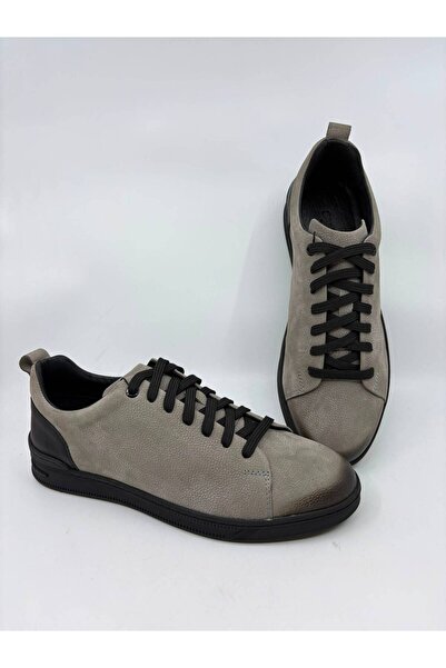 Papuccu Gray Nubuck Men's Leather Shoes