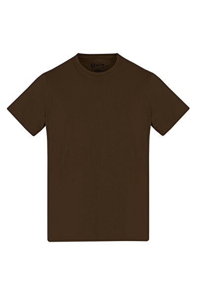 QUOS Men's / Unisex 100% Cotton Crew Neck Basic T-Shirt