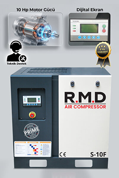 R.M.D Kompresör 10 Hp Vidalı Hava Kompresörü (TEK MAKİNE) I S-10F