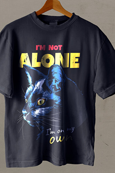 iLovePrints Μπλούζα Animal Γάτα Im Not Alone