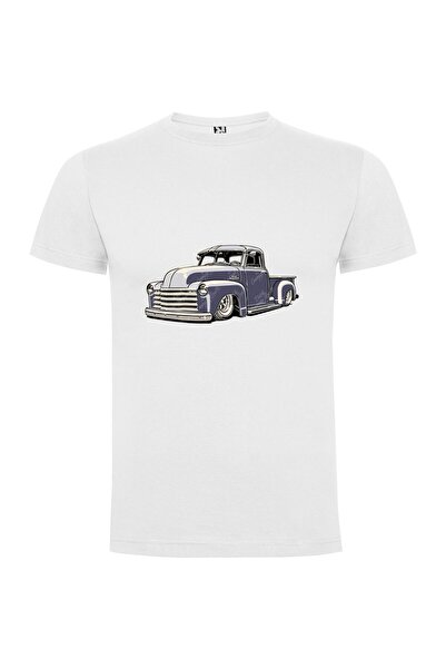 iLovePrints Retro Rusty Pickup Illustration Tshirt
