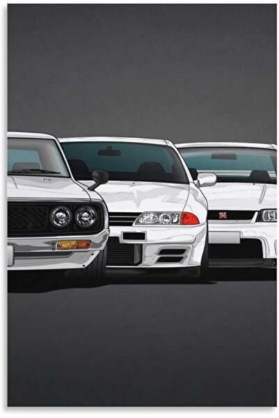 ESSESORIES PDY JDM Car GTR Car Vintage Aesthetic Poster Wall Art Room Decor S...