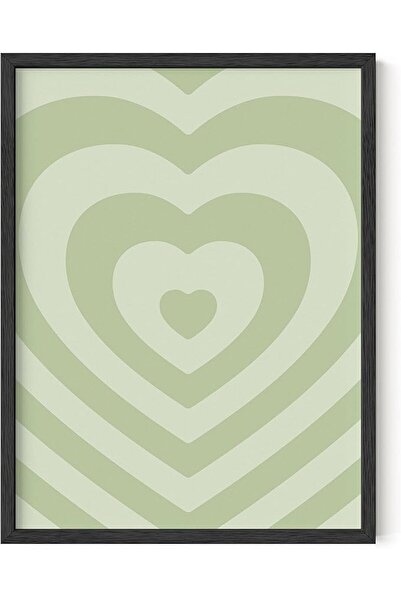 ESSESORIES Sage Green Décor Teen Hearts Sage Green Aesthetic Poster Wall Art ...