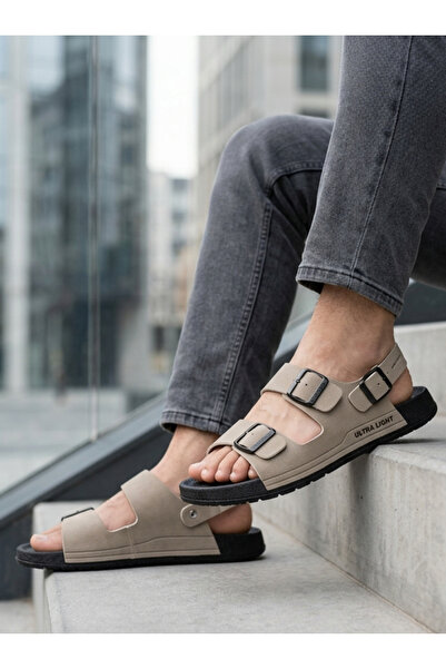 StepMore Men's Double Buckle Ultra Light Daily Slippers Non-Slip Sole Summer ...
