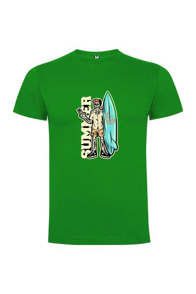 iLovePrints Hipster Skeleton Surf's Up! Tshirt