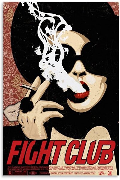 ESSESORIES Fight Club Movie Picture Poster Wall Art Room Decor Self Adhesive