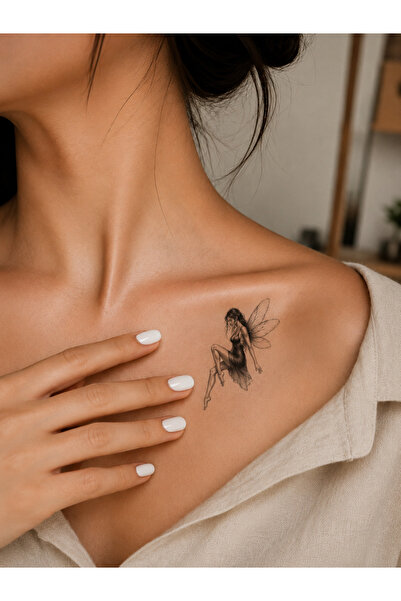 Genel Markalar Peri Kızı Geçici Dövme Kadın Dövmesi Tiny Tattoo Minimal Tatto...
