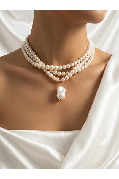 AYER TAKI Gerçek inci kadın Choker modern kolye