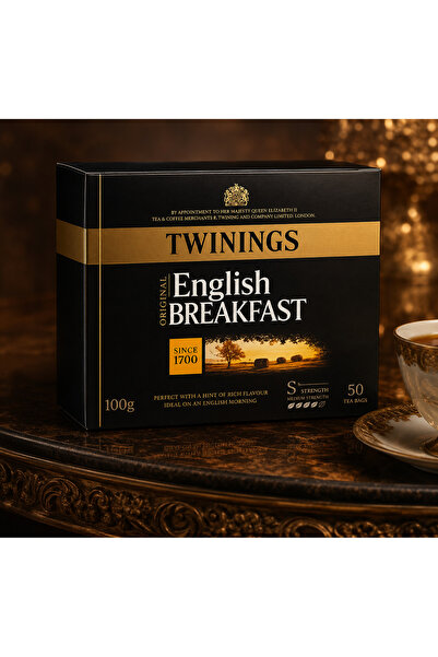 Twinings إنجليش بريكفاست 50 كوب شاي في أكياس 100 جرام