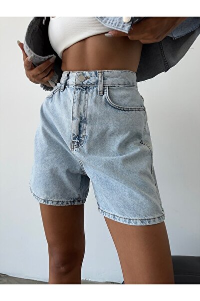 HerTon Women's Classic Cut Comfort Design Cotton Denim Shorts