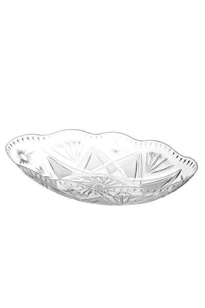Z Store Tavă de servire din plastic transparent cu modele în relief, 31x17x6 cm