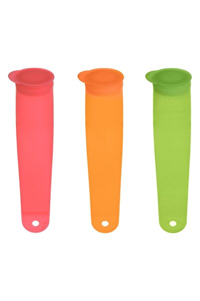 Z Store Set de 3 forme colorate din silicon pentru înghețată pe băț, 4x20cm -...