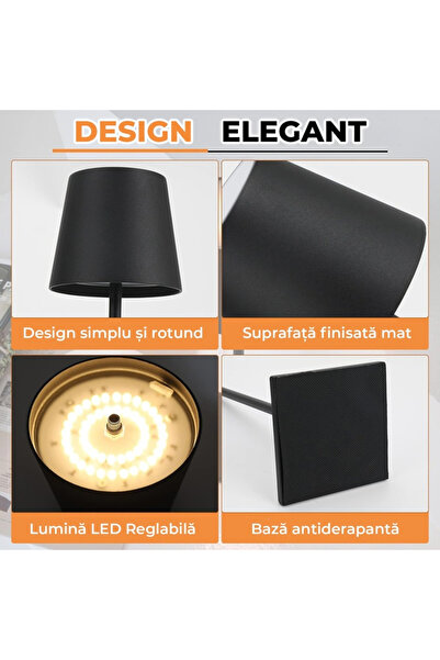 OEM Lampă de Masă LED Touch Reîncărcabilă 48 LED 5W 3 Temperaturi de Culoare ...