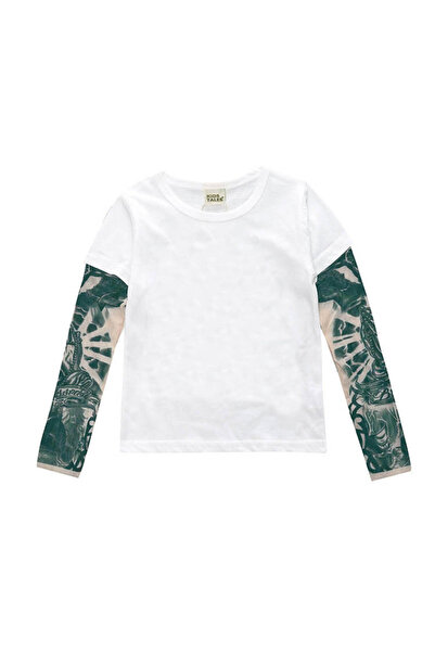 drool Tricou copii alb cu tatuaj (Marime: 110, Model: Model C)