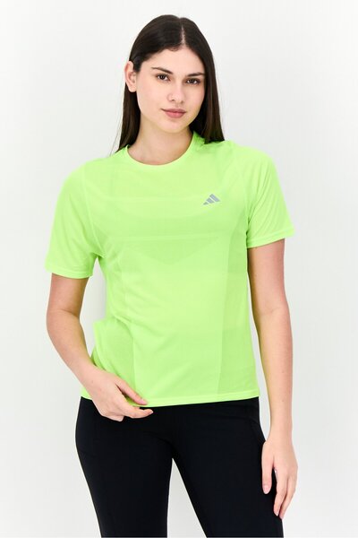adidas Women Sportswear Fit Short Sleeve Running T-Shirt, Lime