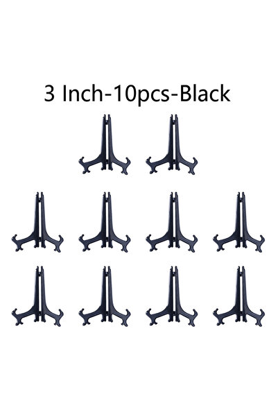 Choice4 3 Inch-10PCS-Black Plastic Acrylic Easels or Stand/Plate Holders to D...