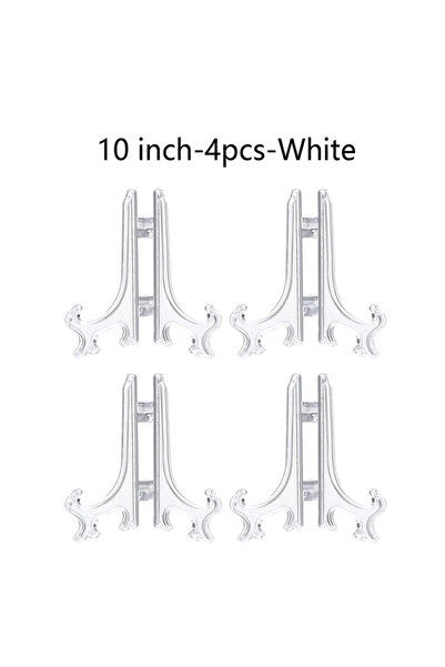 Choice 10 Inch-4 PCS-White Plastic Acrylic Easels or Stand/Plate Holders to D...