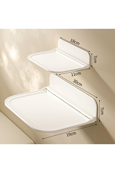 Choice S L 2pcs Folding Wall Mounted Shelf Punch-Free Foldable Storage Rack S...